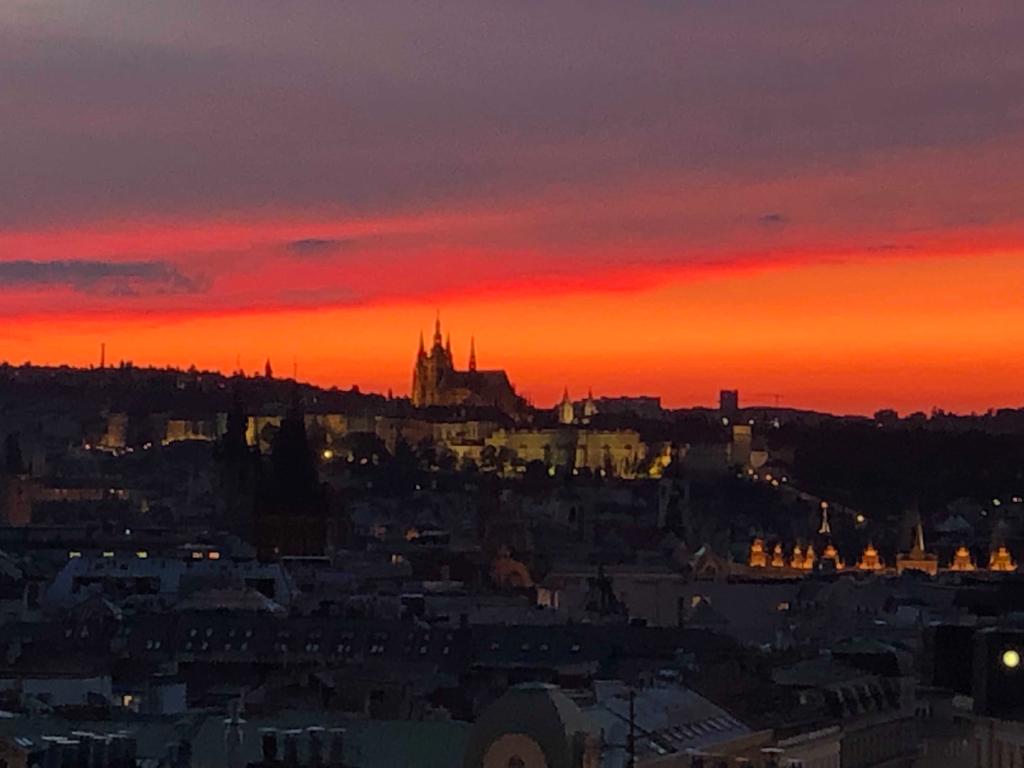 Prague Castle at sunset
